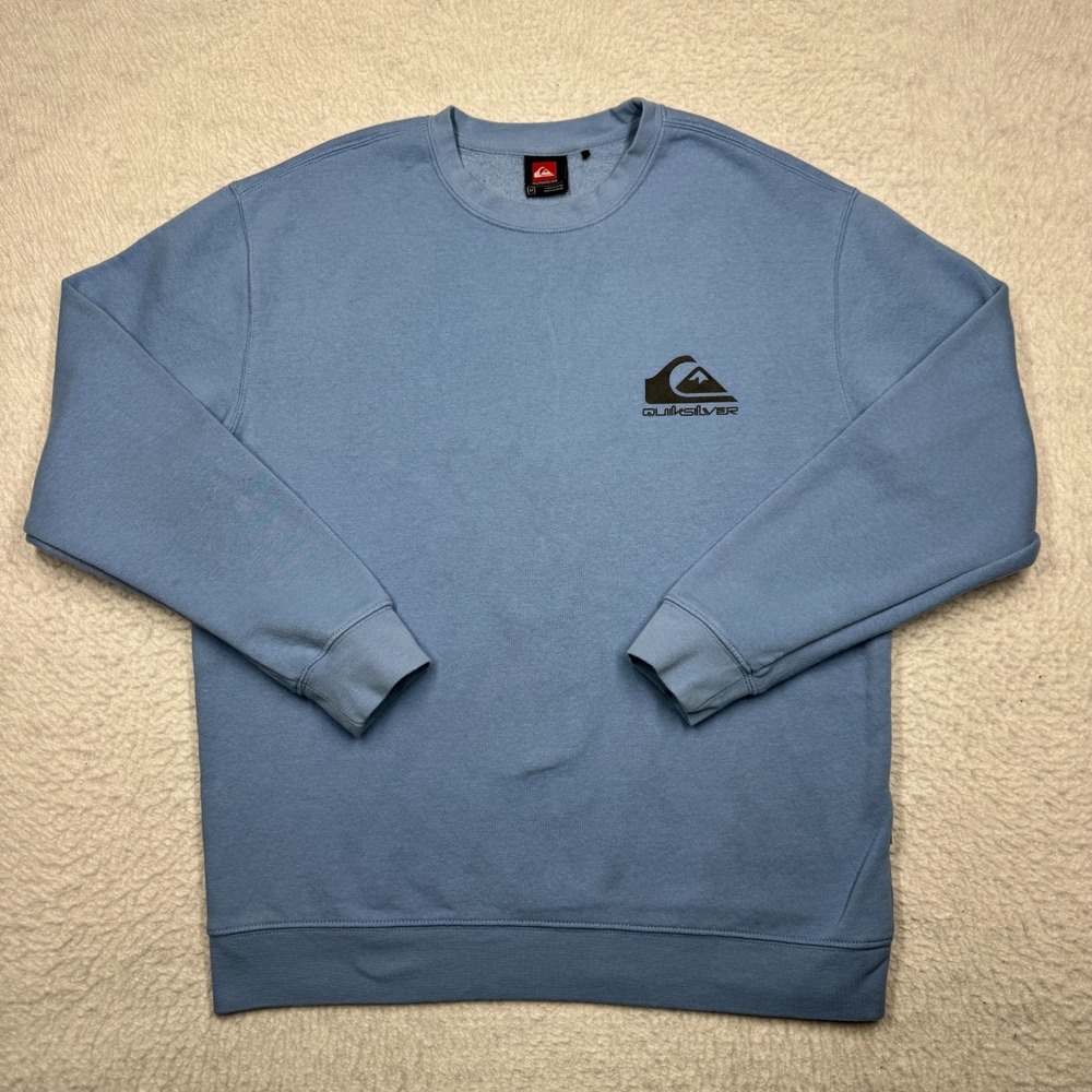 Vintage Y2K Quicksilver Crewneck Pullover Sweater Baby Blue Men's Size Medium